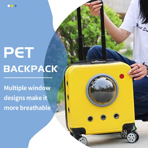 Sac à dos de <span class=keywords><strong>transport</strong></span> de luxe pour animaux de compagnie de petite taille, valise à roulettes pour <span class=keywords><strong>chat</strong></span>, sac de voyage, porte-bagages pour animaux, vente chaude - Product Image 1