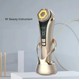 Ev kullanımı yüz güzellik cihazı RF cilt sıkılaştırma yüz boyun kaldırma masaj makinesi EMS mikro akım RF güzellik enstrüman