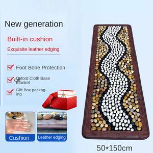 מחצלת עיסוי לכף הרגל מאבנים טבעיות, שמיכת עיסוי נקודות דיקור בכף הרגל, מחצלת רצפה מאבן יוהואה, מכשיר עיסוי ביתי, מוזיקלי - Product Image 5