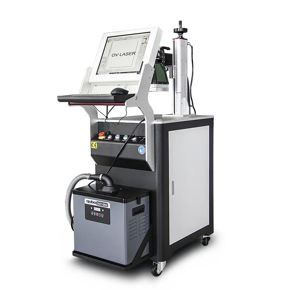 Hand Held Metal Engraving Machine Multifunctional Laser Marking Machine 50W Laser Engraving Machine With Computer Exhaust