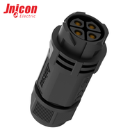 Connecteur étanche M25 4 broches mâle/femelle 30A 300V IP67 à verrouillage par pression pour armoire de commande d'éclairage LED
