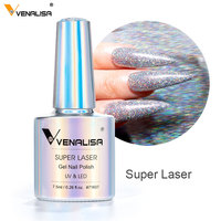 Venalisa Super Laser 7.5ml Vernis à Ongles Gel Effet Paillettes Aurores Brillant UV & LED Gel Semi Permanent Offre Spéciale Varinsh Émail