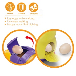 Trẻ em vui Đồ chơi đẻ trứng gà vịt Đồ chơi đèn flash ánh sáng âm nhạc vết sưng N đi phim hoạt hình đẻ trứng động vật đồ chơi trẻ em - Product Image 2
