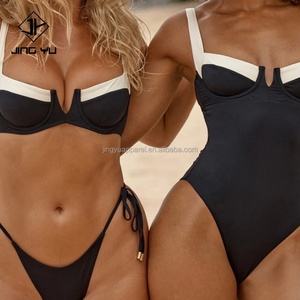 2024 Black Cheeky <b>Bikinis</b> Black and <b>White</b> Swimsuit Swimwear Women Designer Wholesale Custom Bathing Suit Sets for Women Luxury - Product Image 6