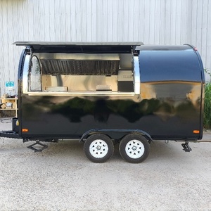 Custom Round Mobile Coffee Kiosk Cart with Water Sink for Outdoor Beverage Vending and Catering - Product Image 5