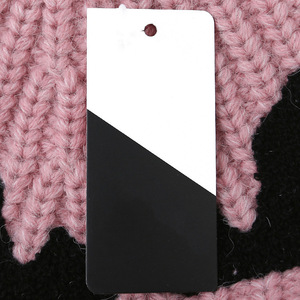 Cute Devil Knitted Hat Pink Woolen Warm Winter Hat For Women Large Rolled Brim Fleece Beret - Product Image 3