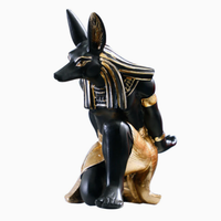 Ornements de porte-bouteilles en résine personnalisés, statues de divinités félines Anubis et Bastet, idéales pour la décoration des bars à domicile et des armoires à vin