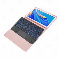 Tablet kapak kalem yuvası ile ayrılabilir manyetik arkadan aydınlatmalı sihirli Trackpad arapça Touchpad klavye durumda Huawei Matepad 10.4