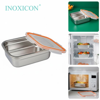 Boîte de conservation alimentaire portable moderne en acier inoxydable, étanche et hermétique, pour salades fraîches, micro-ondable, boîte à lunch