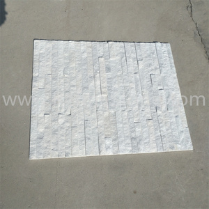 Siêu trắng quartzit xếp chồng lên nhau tường Veneer đá tự nhiên gạch ngoài trời biệt thự ngoại thất vuông chia bề mặt văn hóa đá phiến - Product Image 4