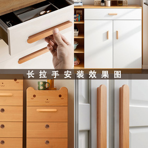Wooden Cabinet Handle T Shaped Mushroom Single Hole Eco Friendly Scandinavian <b>Style</b> For Cabinet Doors - Product Image 2