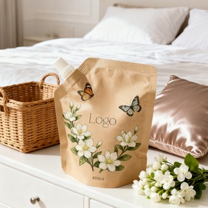 Bolsa de Papel Kraft Impresa Personalizada, Ecológica, Biodegradable, para Líquidos, con Boquilla, para Envasar Aceite Corporal, Loción, Champú - Product Image 4