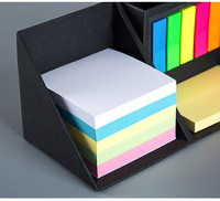 Bloc-notes multifonctionnel en papier recyclé en gros, bloc-notes adhésif personnalisé en forme de cube avec porte-stylo