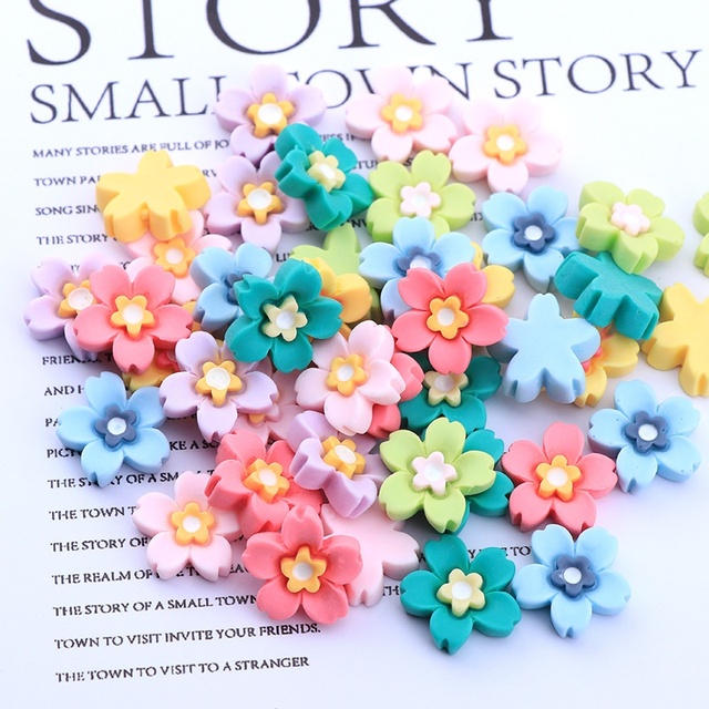 New Colorful Small Flower Phone Case DIY Material Kit Cream Glue Accessories Resin Decorative Accessories