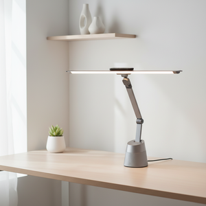 Lampe de bureau LED réglable à commande tactile en aluminium 6000K lumière du jour, sans fil, écologique, design simple et protecteur des yeux pour salles de lecture - Product Image 6