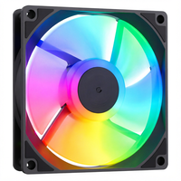 Ventilateur de refroidissement PC RGB 120 mm, volume d'air élevé, 4 broches, 3 broches, ventilateur de refroidissement ultra-silencieux avec dissipateur thermique en plastique pour boîtier d'ordinateur de bureau