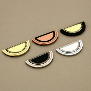 Modern Geometric Zinc Alloy Cabinet <b>Drawer</b> <b>Pulls</b> in <b>Gold</b> Black Silver Copper for Home Office Furniture Hardware - Product Image 1