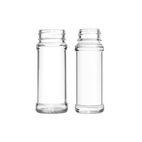En gros 100ml Rond Clair Assaisonnement Bouteille En Verre Pot En Verre Avec Tamis En Plastique Flip Cap pour Poivre Épice Sel Emballage