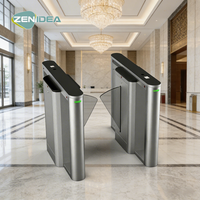 Barrière à ailettes intelligente ZENIDEA Modèle 2525D en acier inoxydable 304, contrôle d'accès anti-évasion, protection IP52, bidirectionnelle