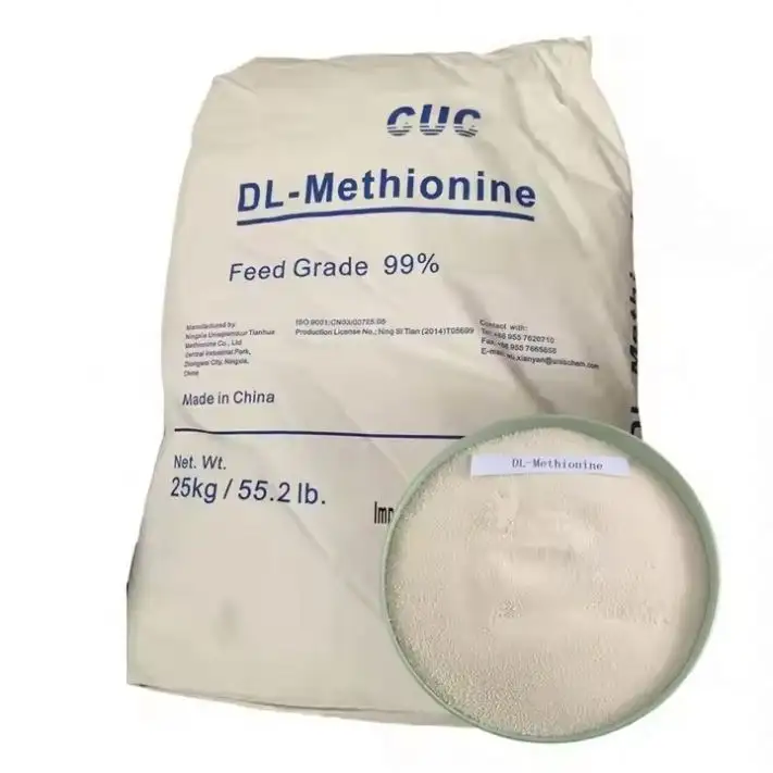 Thức ăn lớp dl-methionine Nhà cung cấp cho lợn và gà thức ăn phụ gia DL Methionine 99%
