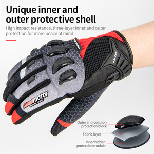 Guantes de carreras de motos <span class=keywords><strong>MX</strong></span> de dedo completo personalizados, equipo de Motocross antideslizante para todas las estaciones, ropa deportiva al aire libre - Product Image 3