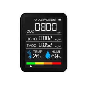 Monitor de <span class=keywords><strong>aire</strong></span> portátil cinco en uno, Detector de dióxido de carbono CO2, Monitor de temperatura y humedad de <span class=keywords><strong>calidad</strong></span> del <span class=keywords><strong>aire</strong></span>, almacén de invernadero - Product Image 4