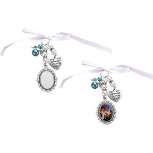 Pesona Buket Foto Kustom RTS, Dapat Dicetak Sublimasi, Pesona Kenangan Pernikahan yang Dipersonalisasi dengan 1/2/3 Liontin - Product Image 5