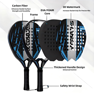 Carbon Fiber <span class=keywords><strong>Padel</strong></span> Racket 12K 3K Forma Híbrida Redonda con Goma EVA Media para Principiantes e Intermedios - Product Image 4