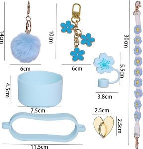 Accesorios para tazas de 40 oz: Colgante bonito, cordón para niña, anillo de silicona de grado alimenticio, accesorios portátiles para tazas de acero. - Product Image 2