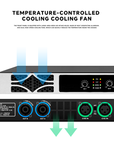 GAP-D2810 Professionele 600 Watt Stereo Klasse D Digitale Versterker 2 Kanaal Voor Pa Systemen Lage Ruis - Product Image 3