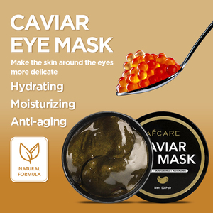Masque pour les yeux en feuille végétalien hydratant <span class=keywords><strong>anti</strong></span>-rides <span class=keywords><strong>anti</strong></span>-poches sans silicone, enrichi en vitamine E, caviar et algues, pour les <span class=keywords><strong>cernes</strong></span> - Product Image 1