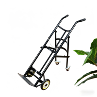 Carretilla de Plataforma Plegable Industrial OEM de Metal con 2 Ruedas, Duradera y Ajustable, para Almacén