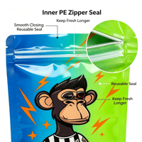 Sachets personnalisés imprimés avec logo, refermables, de qualité alimentaire, pour bonbons, gommes et snacks