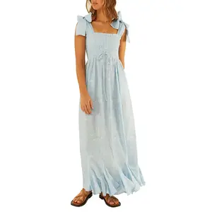 Großhandel benutzer definierte Kleider Bogen süß einfach schön elegantes Kleid für reife Frau