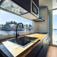 Nouveau Bateau-Maison Flottant Amovible de 12m, 2 Chambres, Type Hôtel avec Climatisation et Bar, MP3 et Canapés – Idéal Airbnb