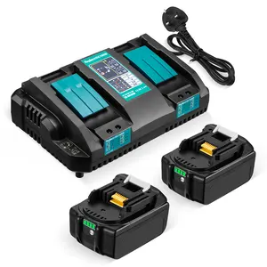 Set baterai pengganti 18650 18Volt, alat listrik Lithium ion isi ulang 5500mah untuk alat Makita