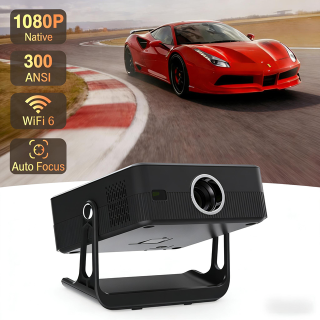 K7 300 ANSI 1080P High-Definition Projector | Auto Focus & 4K Support for Theater-Quality Viewing