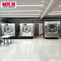 Équipement de lavage programmable PLC MKN 100 kg avec écran LCD anglais, équipement de blanchisserie hôtelier écoénergétique
