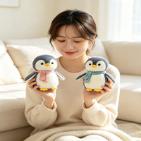 Peluche Mascotte Pingouin Personnalisée OEM ODM, Logo Imprimé par Transfert Thermique, Poupée Réconfortante en Peluche Ultra Douce, Faible MOQ