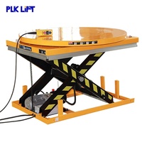 Table élévatrice à ciseaux rotative à 360 degrés, manuelle ou électrique, 1m 2m, 1000KG 2000KG, avec dimensions personnalisables