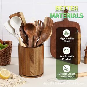 ที่เก็บอุปกรณ์ครัวไม้กระถินณรงค์แบบหมุนได้ ขนาด 8-11.9 นิ้ว ความลึก - Product Image 4