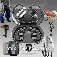Earbud Nirkabel Olahraga YYK-Q16 untuk V5.3 IPX-7 Tahan Air Terjemahan Suara Real-Time Latensi Rendah Layar Digital Audio Model Pengait Telinga