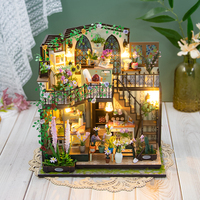 Kit de maison de poupée en bois de style européen moderne, nouvelle conception 2024, M2322 Darcy Flower, échelle 1:24, maison de poupée DIY