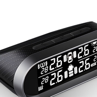 Système de surveillance de la pression des pneus numérique TPMS solaire 433,92 MHz avec écran LCD jusqu'à 10 pneus pour remorquage de caravane