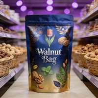 Pochette personnalisée en PE refermable et résistante à l'humidité avec fermeture éclair, en Mylar, pour emballage alimentaire : fruits secs, snacks, bonbons, biscuits, chewing-gum, lait pour animaux de compagnie