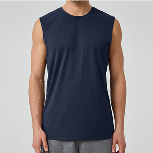Camiseta Deportiva Holgada para Hombre, Modal, Fresca al Tacto, Transpirable, con Hombros Anchos, Sin Mangas, para Gimnasio, Correr al Aire Libre - Product Image 1