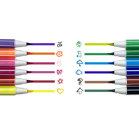 Stylo marqueur pinceau aquarelle personnalisé 12 24 36 48 couleurs feutre souple ensemble avec tampon pour dessin et peinture