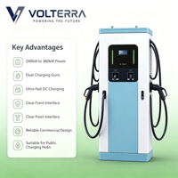 Chargeur rapide DC pour véhicules électriques 240 kW, CCS2, OCPP, station de charge ultra-rapide intelligente, fabricant