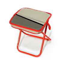 Mini chaise de jardin moderne, tabouret pliable portable avec poche rabattable en tissu Oxford pour meubles de jardin, randonnée, en métal fer