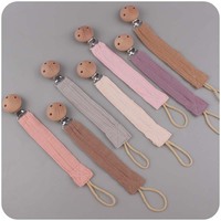 Attache-sucette en ruban de coton avec sangle en tissu souple sans BPA 23 cm 10 couleurs - Ajustement universel pour bébés